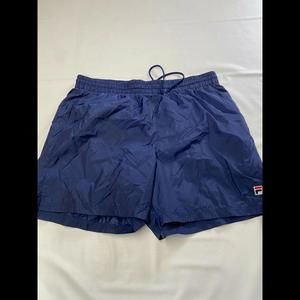 Mens FILA Blue Vintage Brief Lined Shorts Sz 2XLT Tall